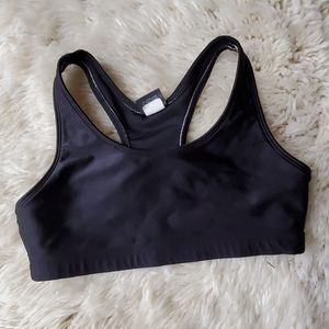 Modern Motion Bodywear Shiny Black Sports Bra